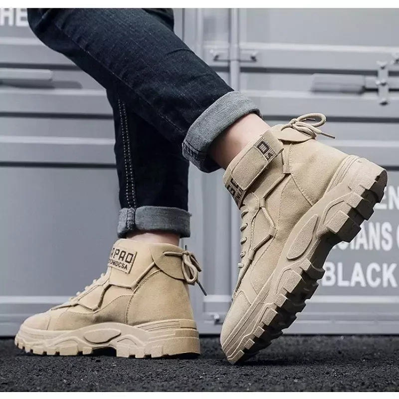 2023 Men Boots Tactical Military Combat Boots Outdoor Hiking Winter Shoes Light Non-slip Men Desert Ankle Boots Bota Masculina