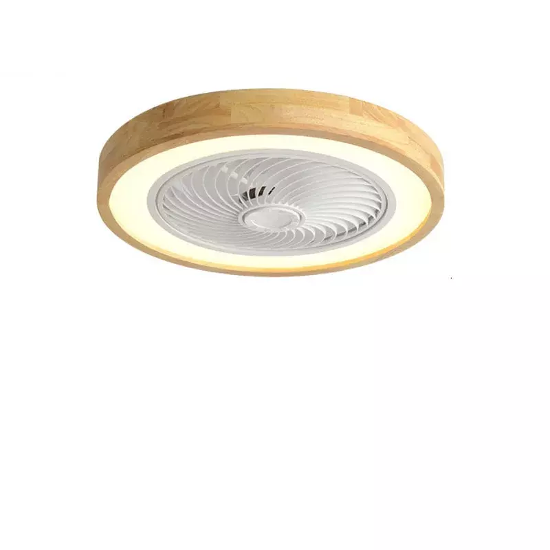 ホームシーリングファン,リモート制御付き木製シーリングファン,ベッドルーム用の丸いクワッドロイルランプ,モダンな照明,110v,220v,20in