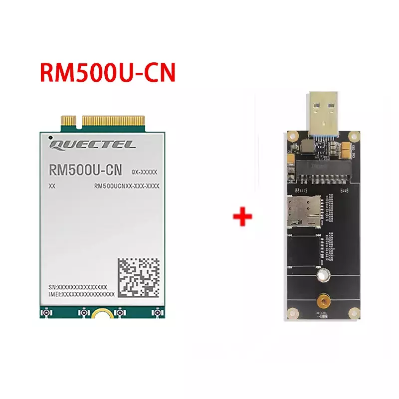 Quectel RM500U-CN 칩, RM500U IoT/eMBB 최적화 5G Cat 16 M.2 모듈, C타입 어댑터 포함, 신제품