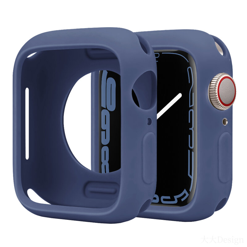 Case for Apple Watch Series8/7/6/5/4/3/SE/Soft Silicone Cover case for iWatch Slim Tpu Bumper Protector 38MM 40 41MM 42 44 45MM