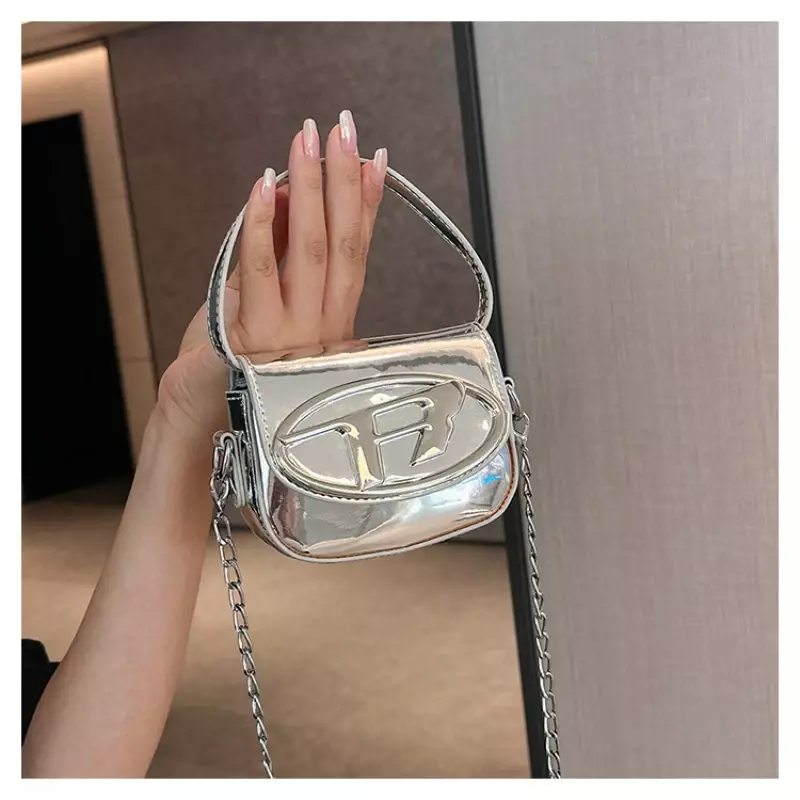 Damen und Kinder neue Mode Mini helle Brief Achsel Tasche Ketten riemen Umhängetasche Handtasche Geldbörsen und Handtaschen