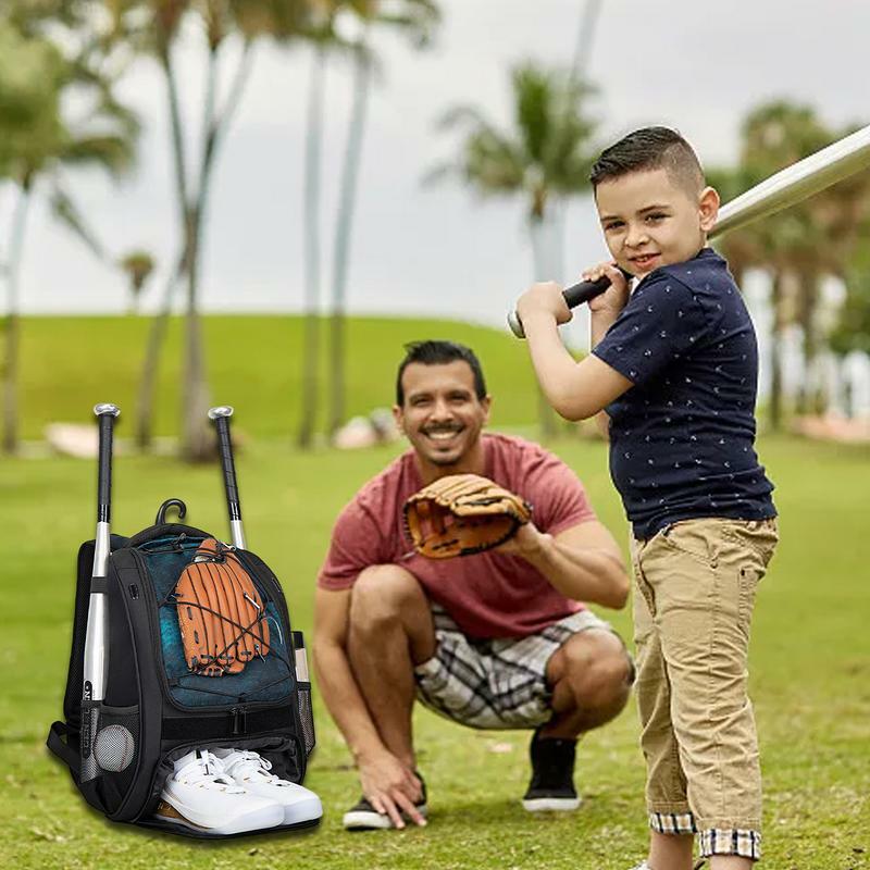 Bolsa de beisebol com compartimento de sapato infantil, mochila softball, grande capacidade, bolsa de bastão juvenil, meninos