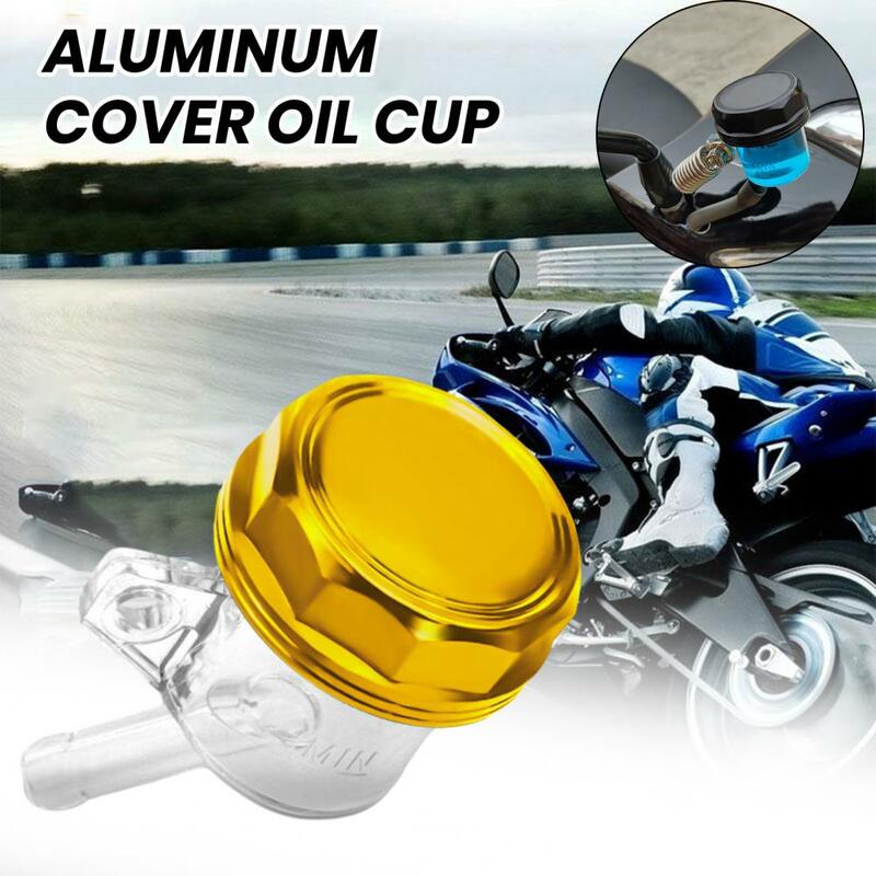 Taza de aceite de aluminio fácil de usar, tapa de aluminio Universal para motocicleta, bomba de freno trasero, tanque de depósito de líquido para modificación