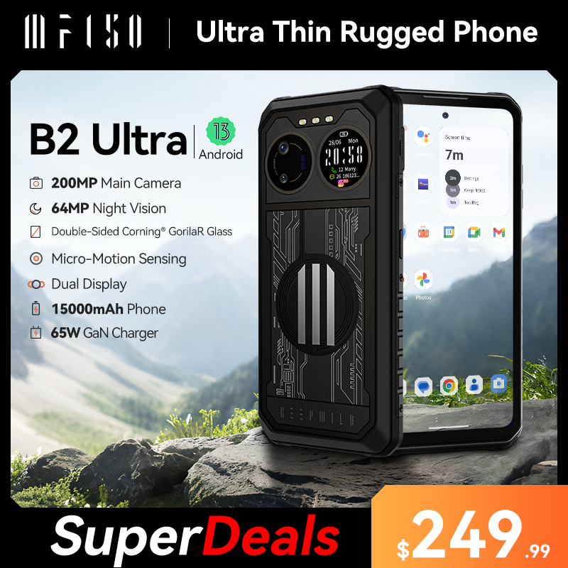 IIIF150 B2 Ultra Rugged Mobile Phone, Micro-Motion Sensing, Estreia Mundial, 15000mAh, 120Hz, 6.8 "Screen, 12GB, 256GB, 200MP