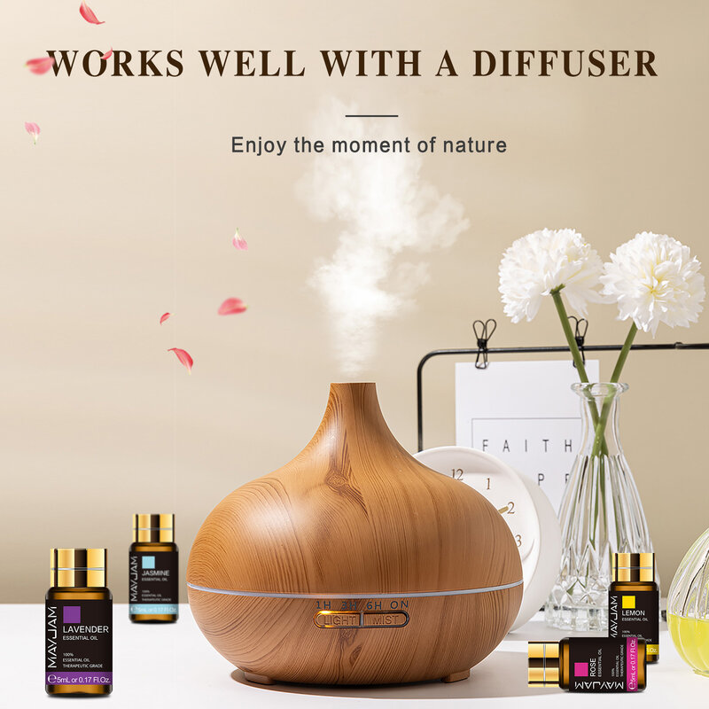 MAYJAM Set minyak esensial 35 botol untuk pelembap Lavender Eucalyptus Oregano Neroli Aroma minyak DIY membuat lilin
