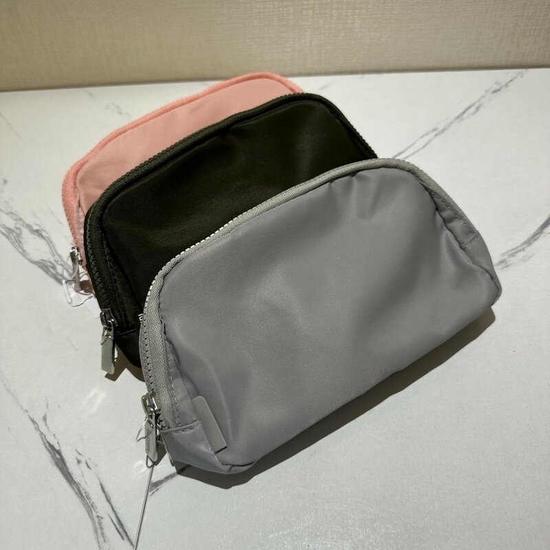 Lululogo-Unisex Metal Belt Waist Bag, Messenger Bag, Multi-funcional, Ao ar livre, Fitness, Corrida, Esportes, Yoga