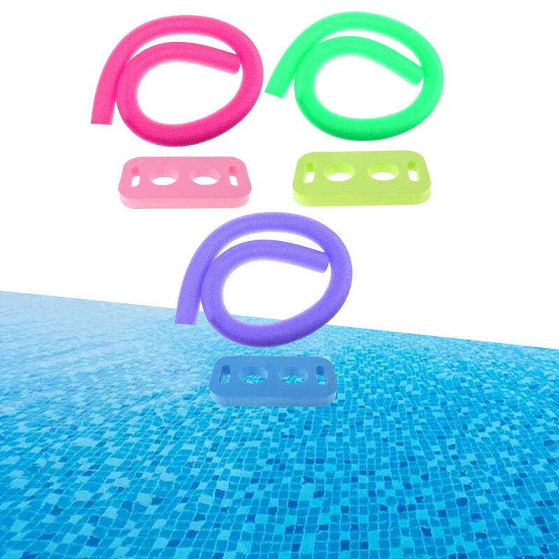 Fideos flotantes para piscina con conector, 2,6x59 pulgadas, flexibles para piscina