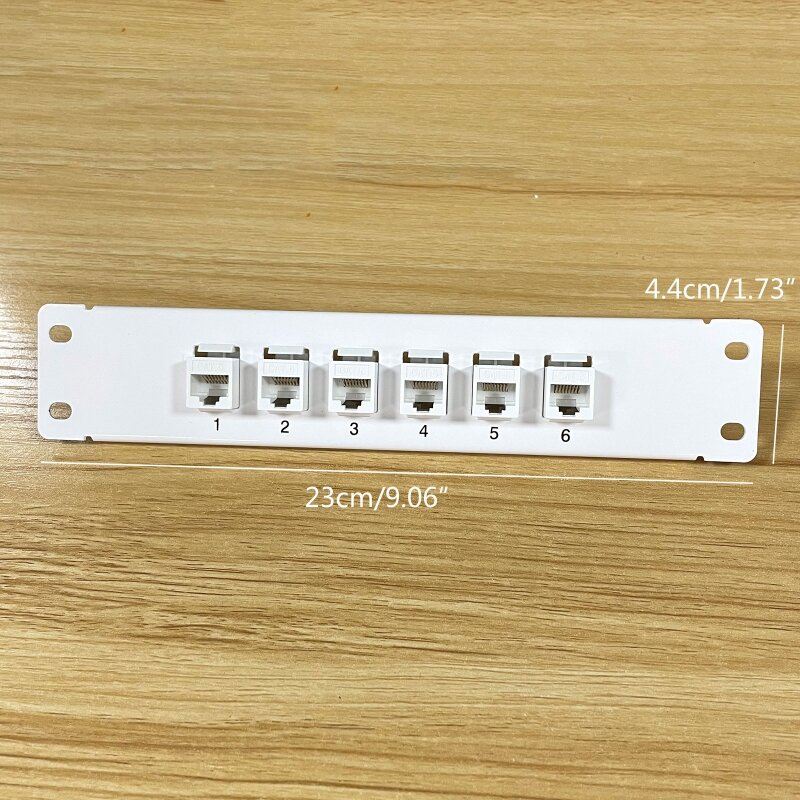 6-портовая прямая патч-панель CAT6 RJ45 сетевой кабель адаптер Keystone разъем Ethernet рама распределения UTP 19in