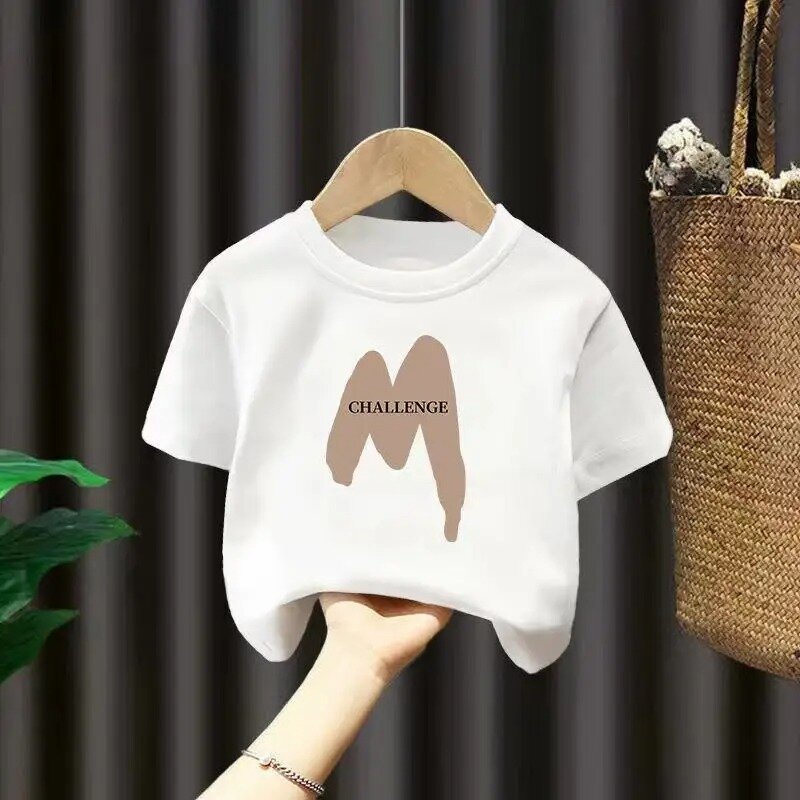 Camiseta de manga corta 100% de algodón para niños, ropa de dopamina con media manga, Top genial, novedad de verano