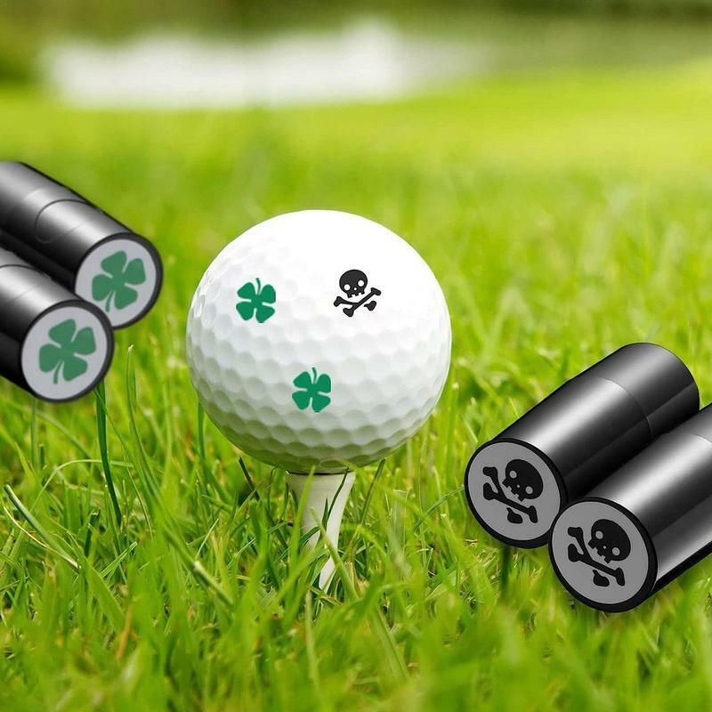 Stempel segel silikon bola Golf cepat kering penanda bola Golf untuk pria wanita hadiah anak-anak berbagai jenis pola merah hitam hijau panas baru