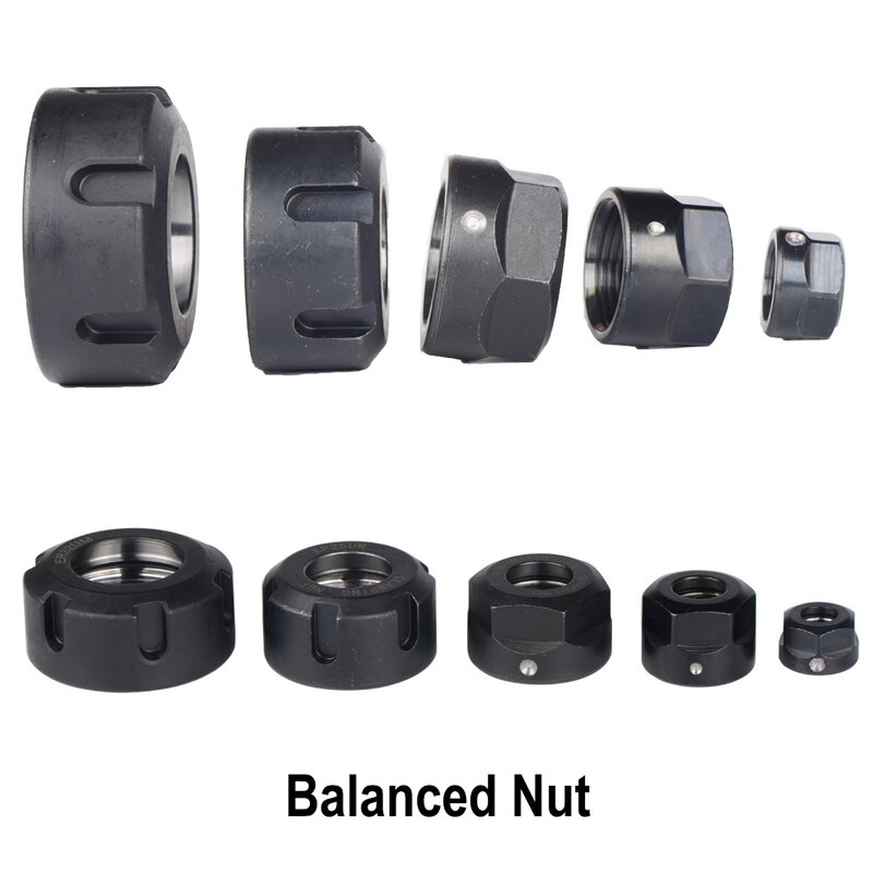1PC precision Balanced collet nut ER11 ER16 ER20 ER25 ER32 NUT spring collect nut clamping CNC milling engraving machine