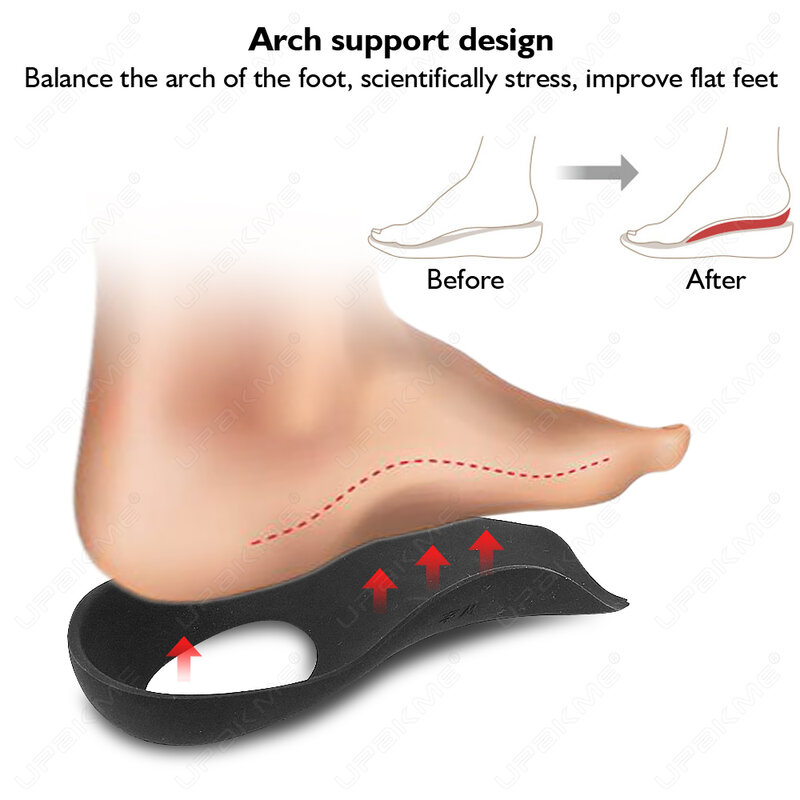 Plantilla ortopédica para hombre y mujer, corrector de pie plano en forma de O, soporte para el arco, fascitis Plantar, cuidado de los pies