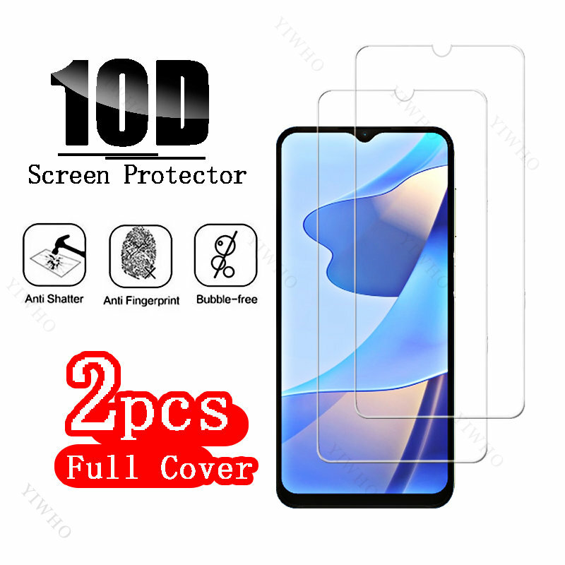 6in1 Full Cover Glass for Oppo A16 Fingerprint Unlock for Oppo A16s A16e A16K A 16 S E K Screen Protector Protective Camera Lens