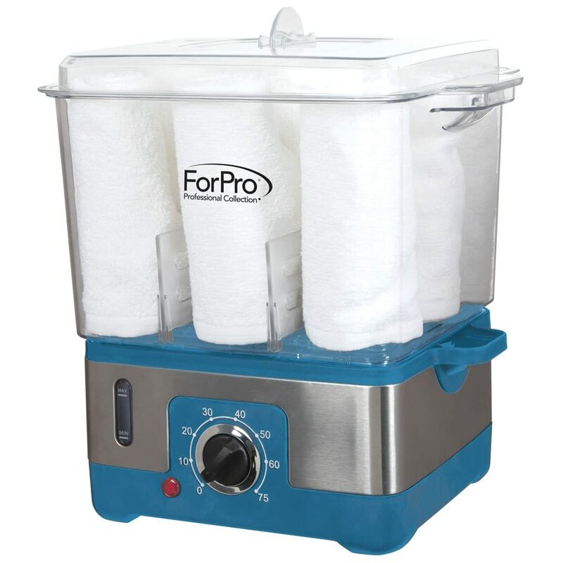ForPro Professional Collection Premium XL Hot Towel Steamer, 50% di capacità maggiore, contiene 9 asciugamani per il viso, riscaldamento rapido