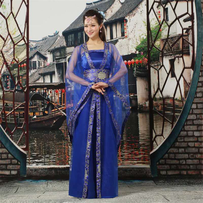Chinês tradicional vestido hanfu feminino antigo vestido hanfu estilo oriental tang dinastia dança roupas menina fada cosplay