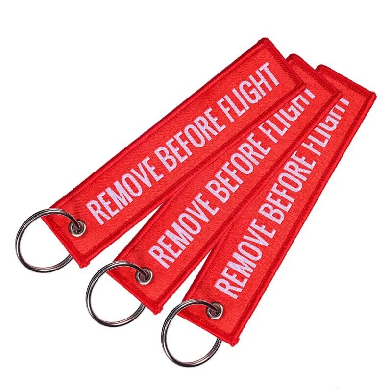 1 Piece Remove Before Flight Keychain Pilot Crew Tag Airplane Keyring