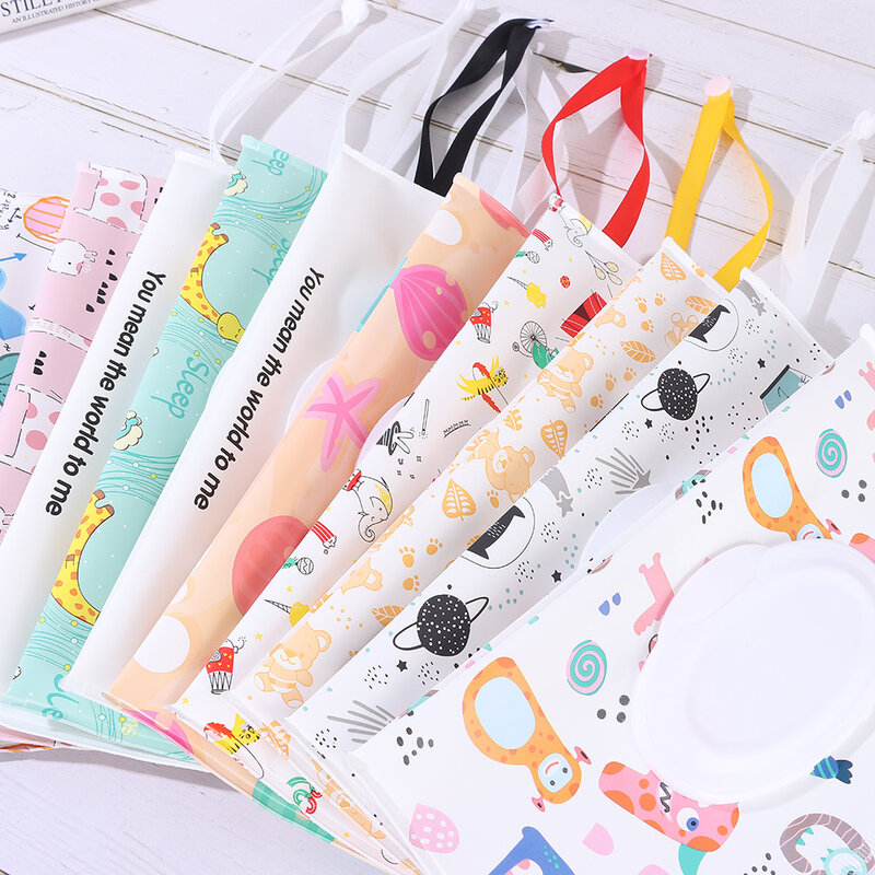 New EVA Baby Wipes Case Portable Wet Wipes Bag Flip Cover Reusable Refillable Wipes Napkin Tissue Bag Case Holder Container