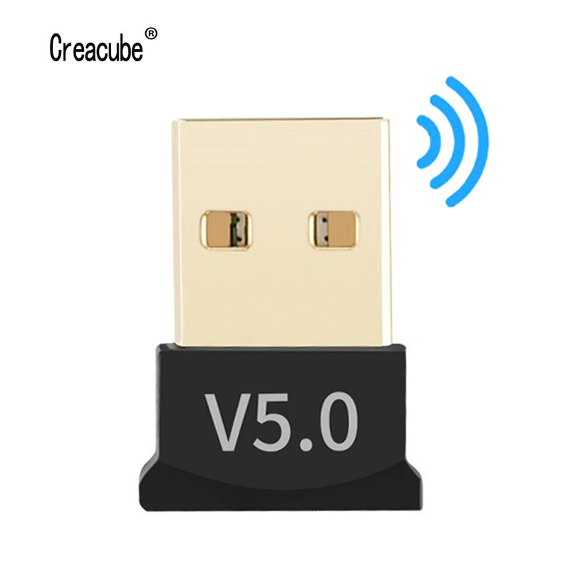 Creacube-Adaptador USB Compatible con Bluetooth 5,0 5,1, transmisor, receptor, Dongle de Audio, adaptador USB inalámbrico para PC y portátil