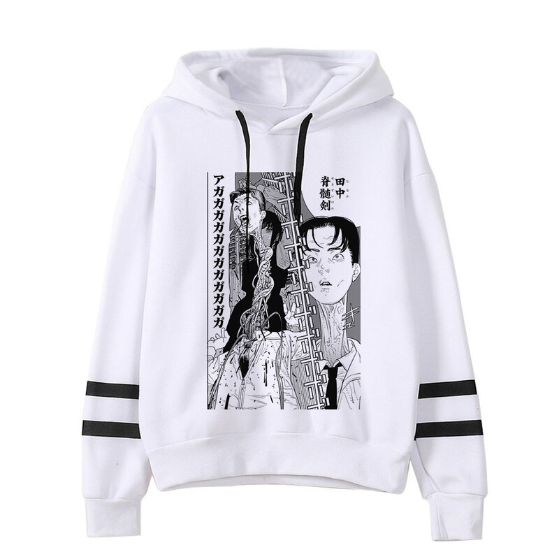 Kaus Panjang Pria Gergaji Mesin Anime Jepang Hoodie Wanita/Pria Pakaian Jalan Makima Uniseks Podium Harajuku Y2k Pakaian Perempuan