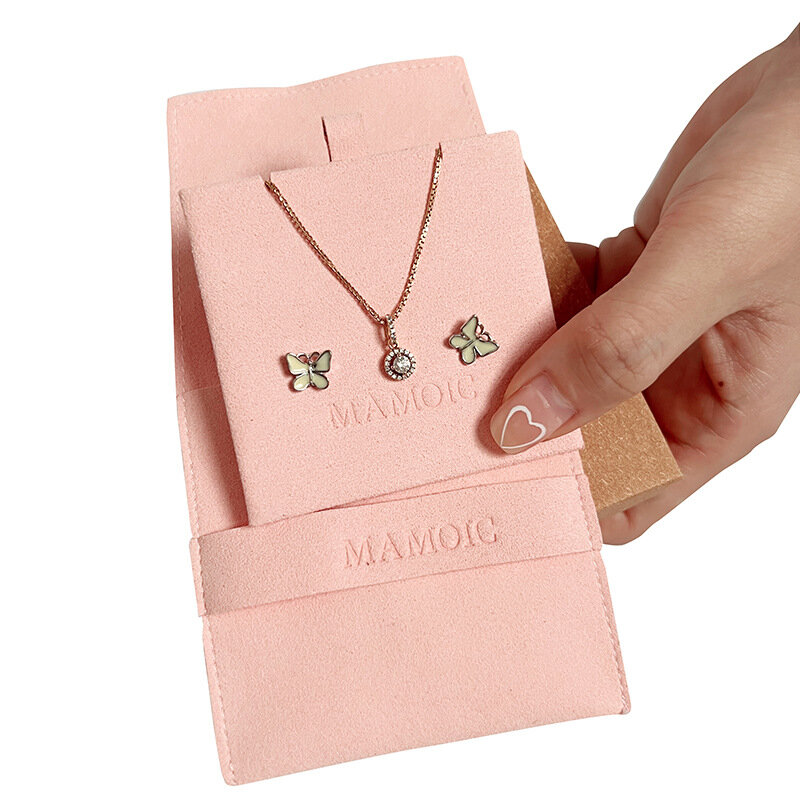 Sacchetto di gioielli in similpelle di lusso PU sacchetto di gioielli imballaggio orecchini anello collana braccialetto organizzatore di immagazzinaggio portamonete