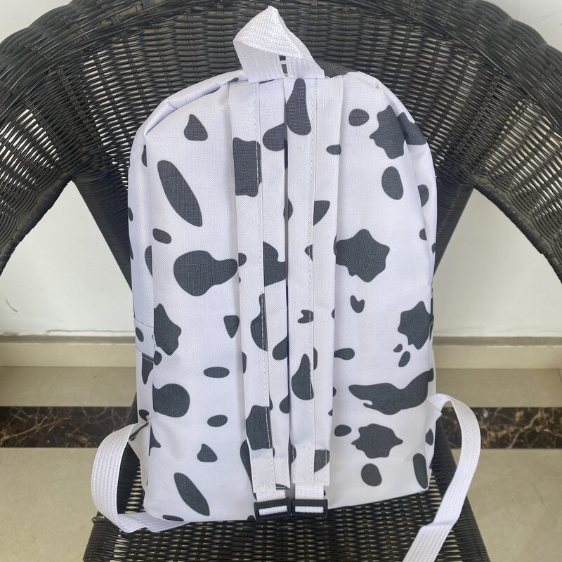 Large Capacity Cow Backpack, Personalized Oxford Cloth Backpack, Student Backpack With Embroidered Name, Leisure Travel Backpack