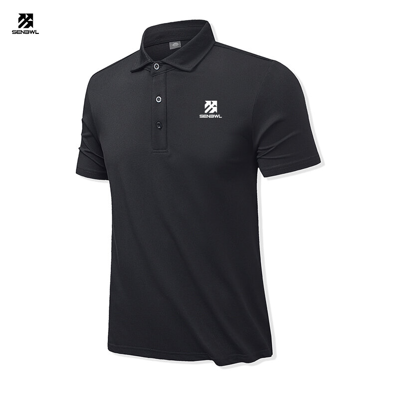 GENBWL-Polo de golf monochrome à séchage rapide pour hommes, T-shirt populaire, Économie décontractés d'affaires, Haute qualité