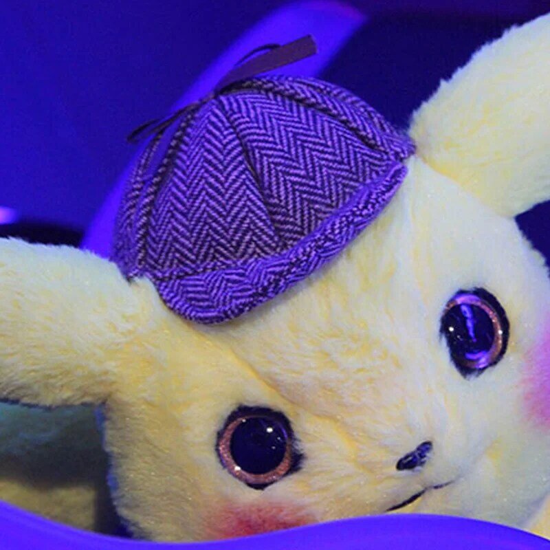 Peluche Anime Pokemon Toys Cartoon Detective Pikachu Pikachu peluche bambola farcita Kawaii Pokemon bambola ciondolo regalo di compleanno per i bambini