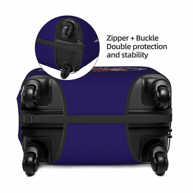 Cubierta de equipaje de viaje personalizada, Protector de maleta de buceo, certificado por tiburón, a prueba de polvo, 18-32 pulgadas