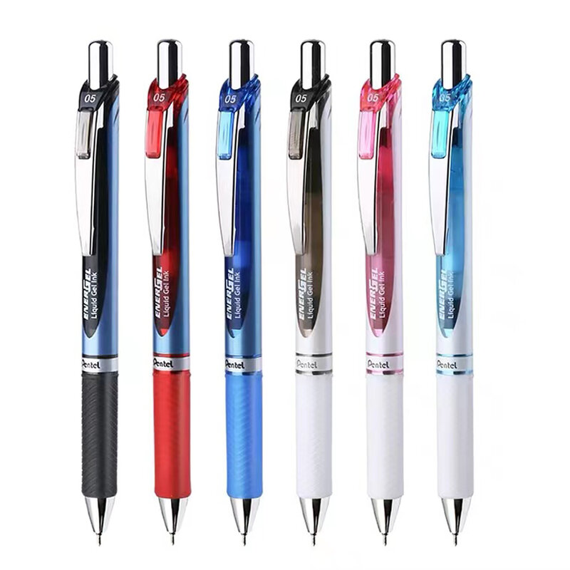 Pentel BLN75 pena Gel Plus isi ulang halus dan cepat kering 0.5mm perlengkapan sekolah alat tulis kantor bisnis berbasis air