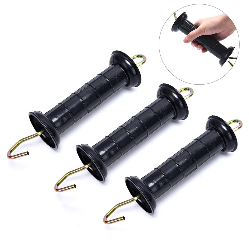 1 PCS  Heavy Duty Electric Fence Arch Hook Gate Handle Spring Inside Insulator