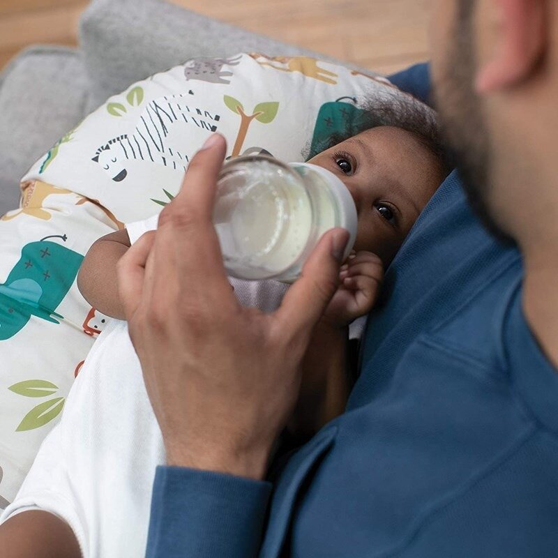 Mora Mona-funda de almohada de Lactancia para bebé recién nacido, cubierta de almohada de lactancia en forma de U, cintura de alimentación de algodón para bebé