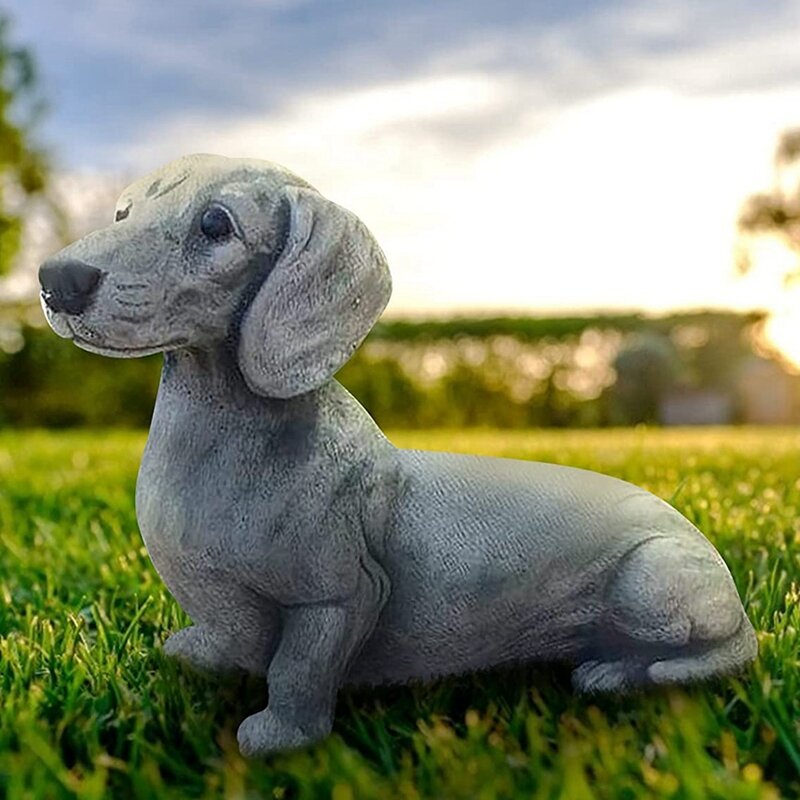 Hadiah anjing dekorasi kebun-patung anjing luar ruangan untuk dekorasi halaman taman teras, patung Memorial hewan peliharaan