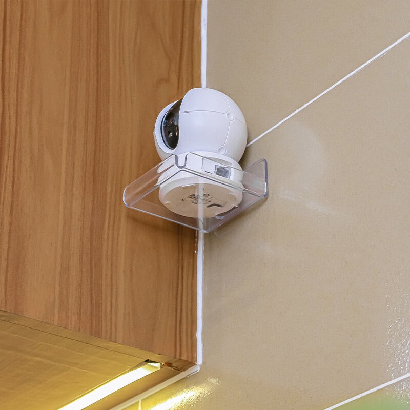 Zamontowana na ścianie mała półka na Monitor plastikowa kamera wspornik stojakowy podstawy monitoringu wideo obejmuje regał do przechowywania mydło do rąk w łazience