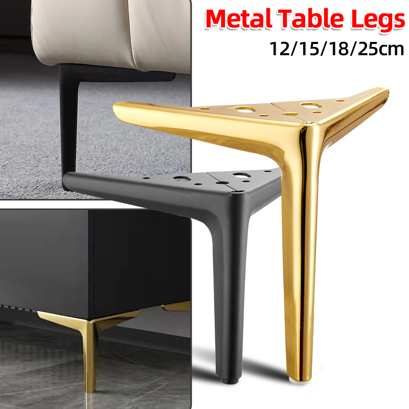 4pcs Metal Table Legs Stainless Steel for Coffee Table Feet Bed Sofa Chair Legs Replacement Feet Hardware 12/15/18/25cm