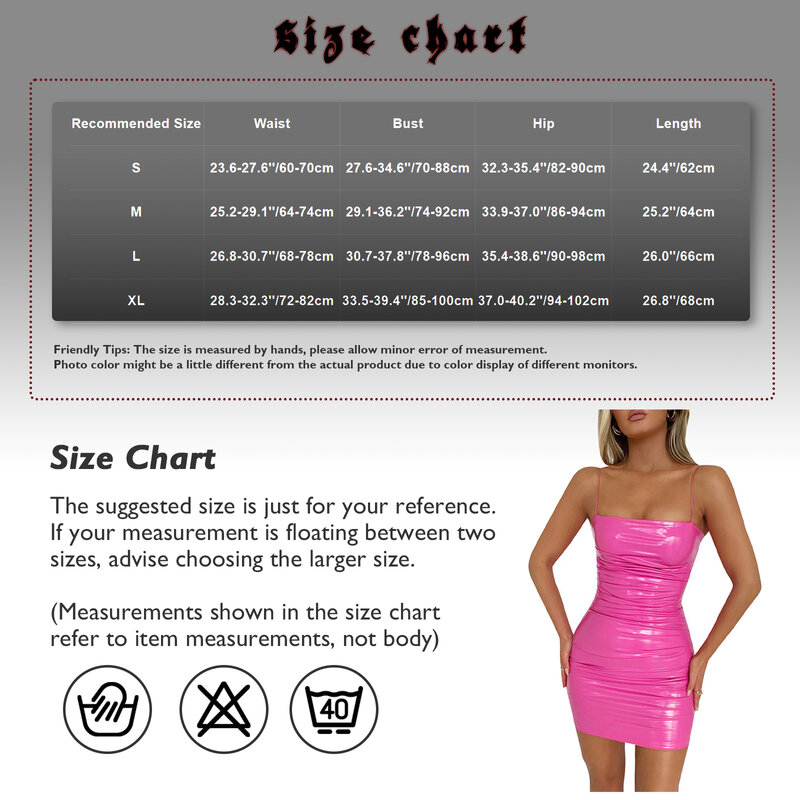 Womens Camisole Dress Shiny Wet Look Patent Leather Bodycon Dresses Office Lady Slim Fit Mini Dress Cocktail Party Clubwear