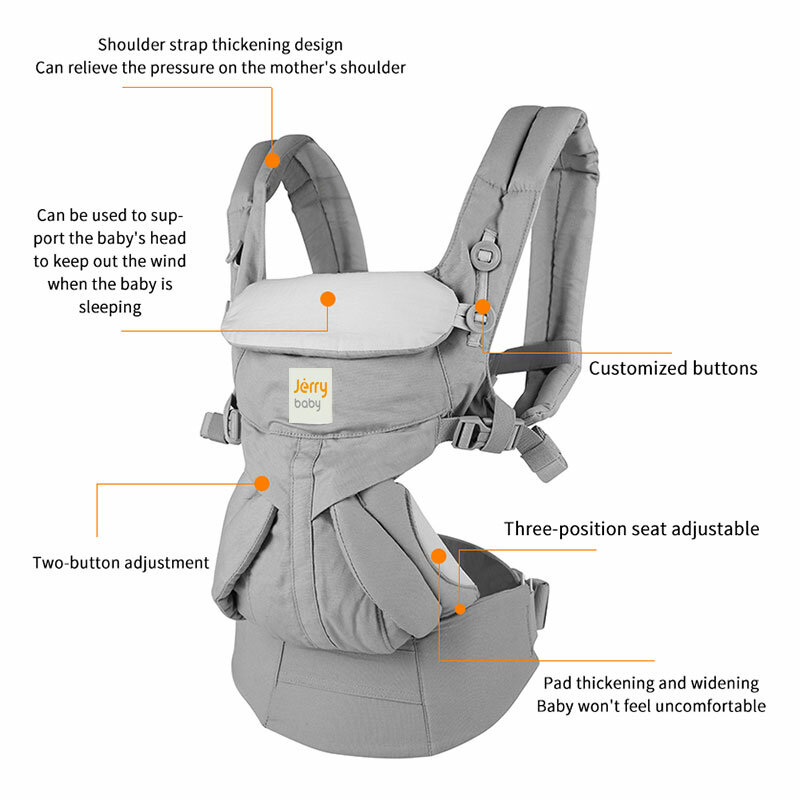 Breeze-portabebés multifunción transpirable, mochila de transporte para bebé, con tirantes
