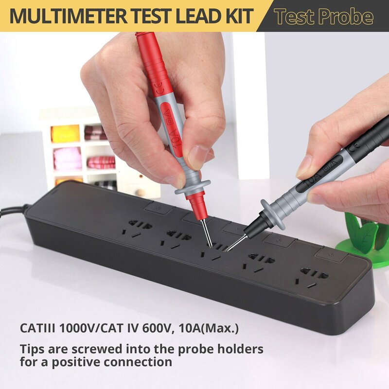 Kit multitester 24 In 1 Lead Multimeter elektrik Test Lead dengan buaya klip uji Probe pegas Grabber Banana Plug