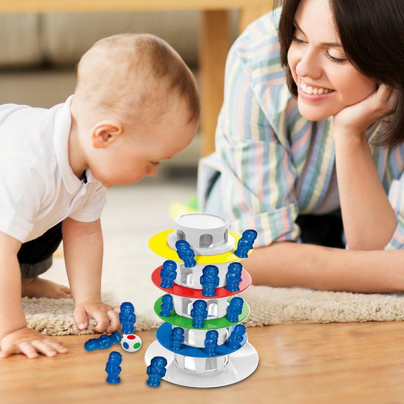 Juego de torre de equilibrio apilable, juego de interacción entre padres e hijos para el desarrollo del cerebro, Aprendizaje Temprano Montessori, fino