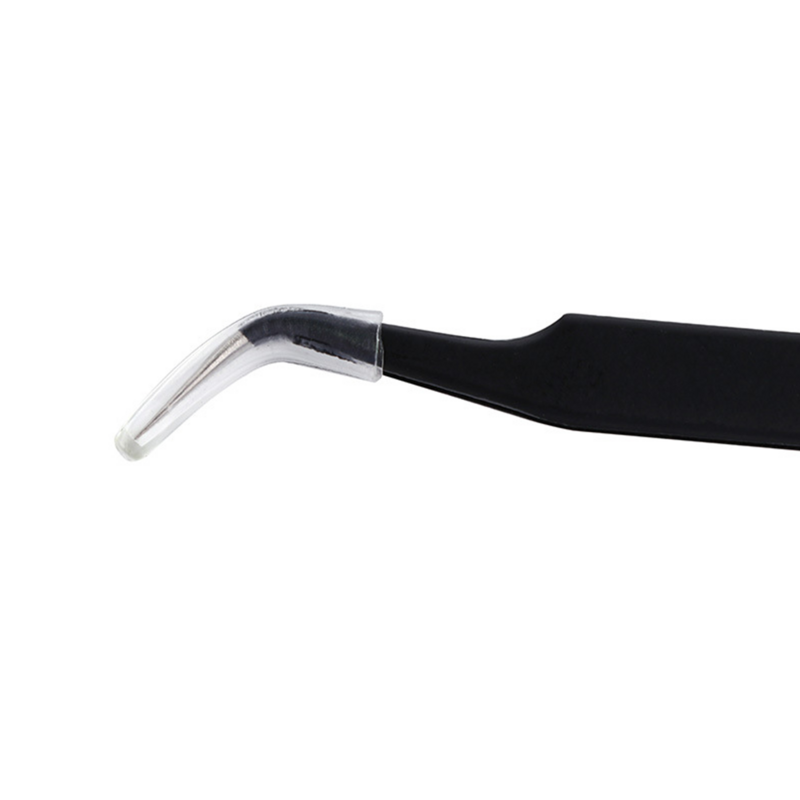 Aço inoxidável curvado em linha reta preto pinça arte do prego strass nipper picking ferramenta lantejoulas grânulos