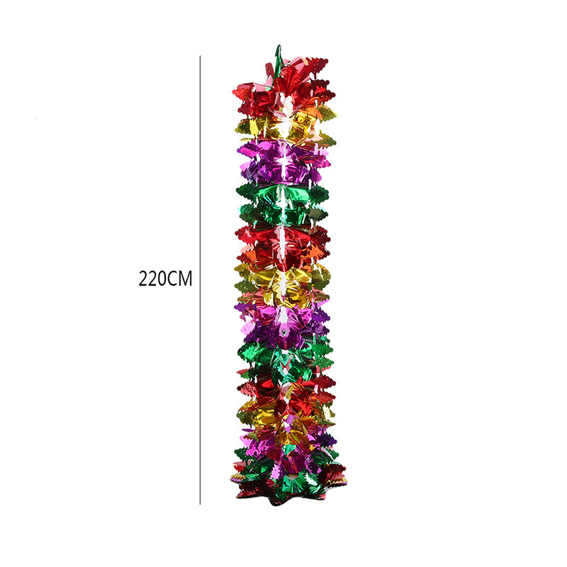 Colorful Christmas Tree Tinsel Garland Ribbon Bar Shiny Tops Christmas Tree Hanging Ornaments Craft Wedding Decoration