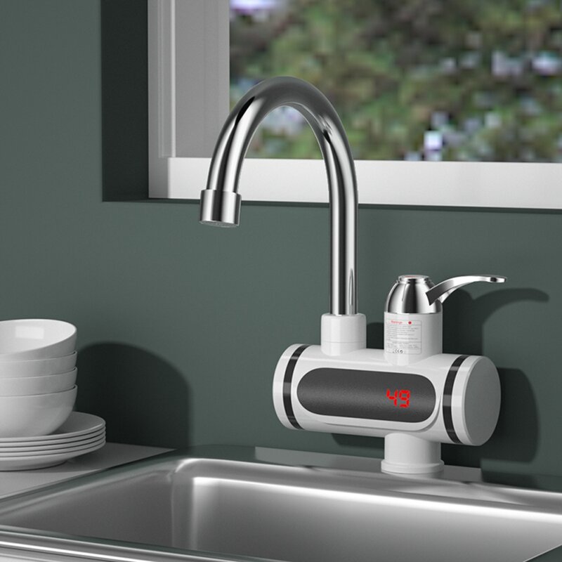 Cozinha elétrica e torneira do banheiro, display digital instantâneo, aquecimento rápido, torneira de aquecimento, RX-009