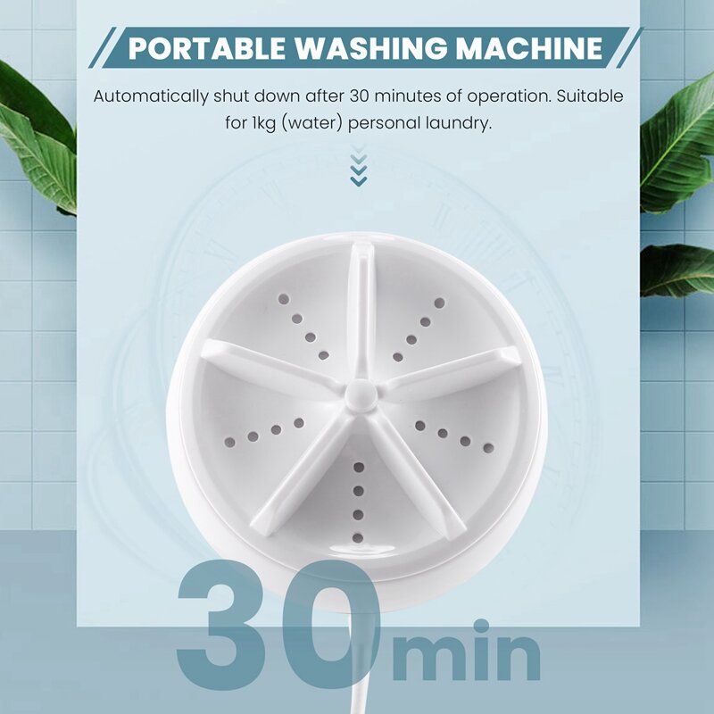 Personal Rotary Washing Machine, Portable Ultrasonic Turbine Technology, Dirt Washing Machine For Family Travel
