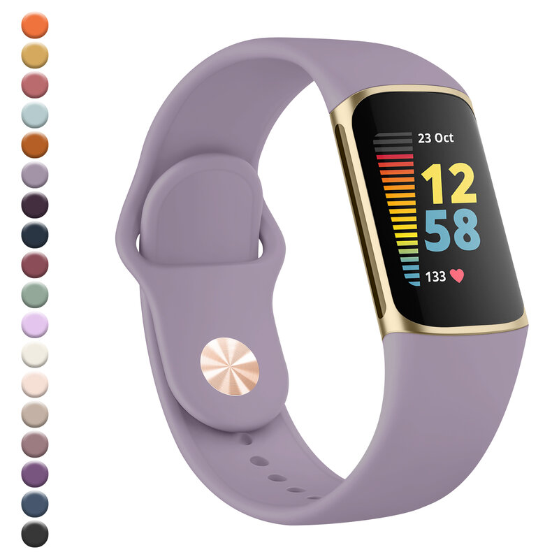 สายนาฬิกาข้อมือสำหรับ Fitbit Charge 6 5สายซิลิโคนสำหรับ Fitbit Charge 5 6สายสำหรับเปลี่ยนสายรัดข้อมือเล่นกีฬา