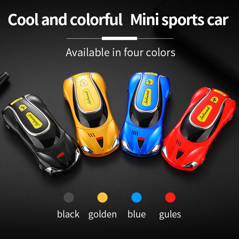 Mini Car Shape bambini cellulare prezzo basso copertura in metallo robusto supporto solido due Sim card Cool Russian Key Toy cellulare