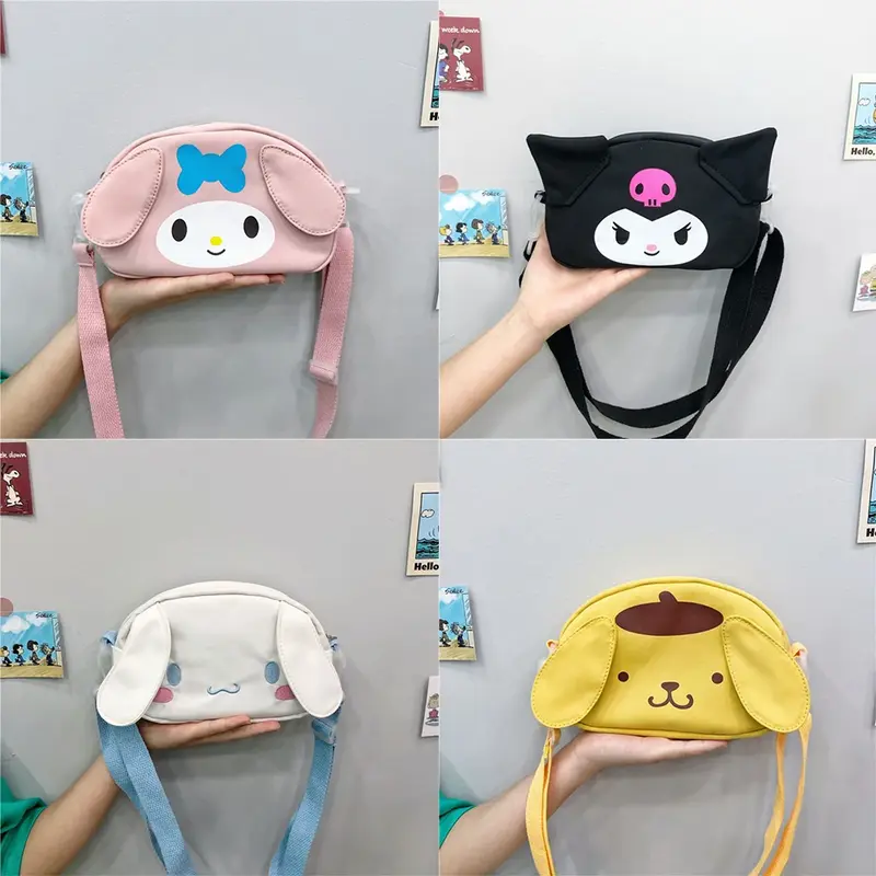 Sanrio Cinnamoroll Crossbod Bag Kuromi My Melody Simple Hobos Chest per studenti borse a tracolla per bambini zaino da viaggio ragazza