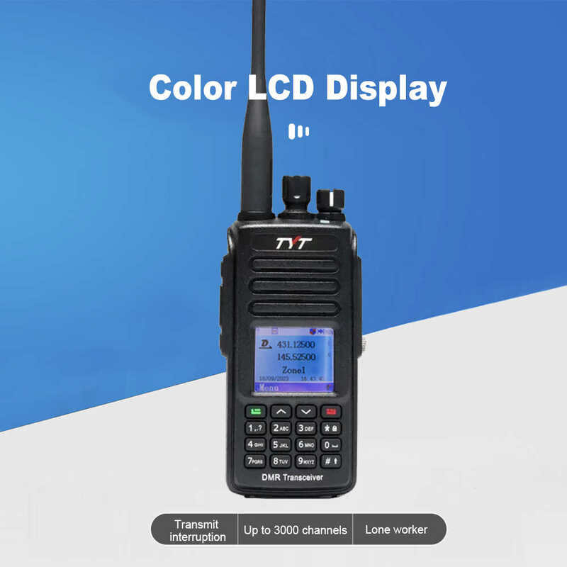 NEW 10W TYT MD-UV390 PLUS AES256 Encryption DMR Digital Radio IP67 Dual Band 136-174&400-480mhz Walkie Talkie Long Range