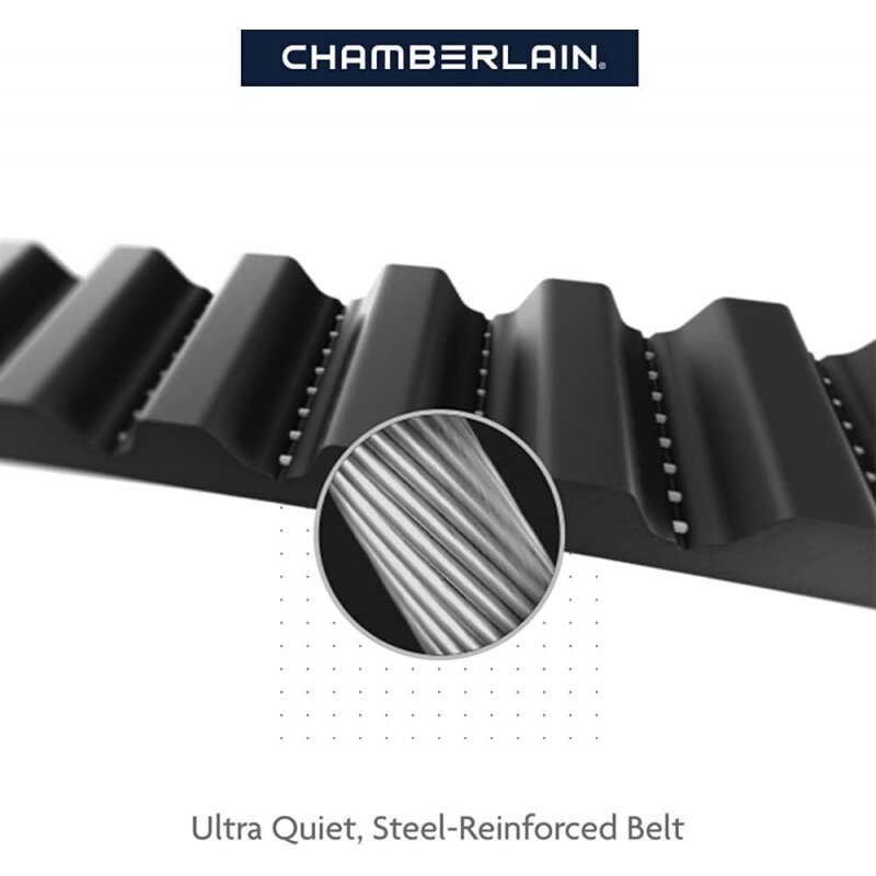 CHAMBERLAIN B2401 Smart Quiet Belt Drive Garage By Opener, Gray
