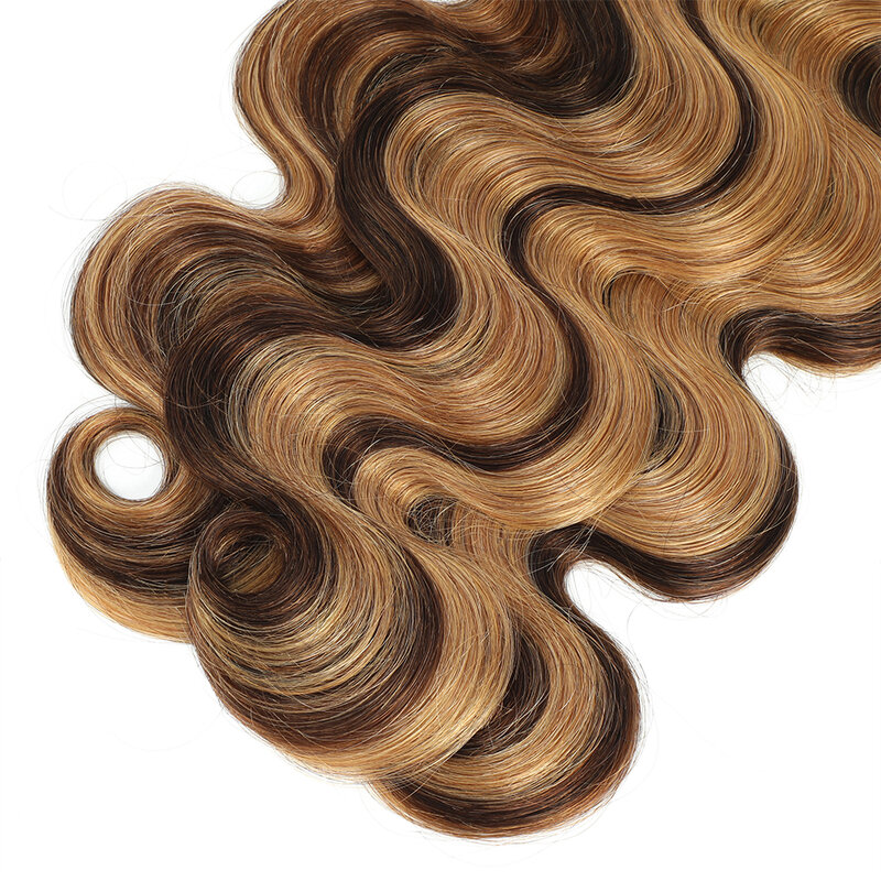 Linhua-Tresses de Cheveux Humains en Vrac, Body Wave, Crochet Boho, Highlight P4/27, Micro Tresses Bohémiennes Sans Nministériels d, Double Proximité