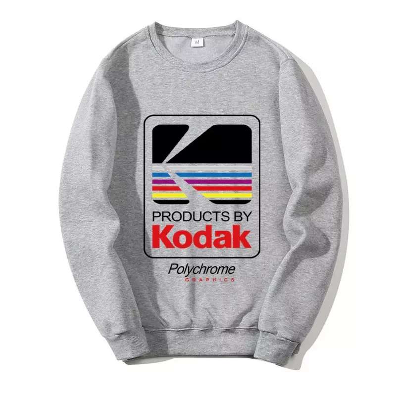 O-Neck Hoodie Hip Hop Sweatshirt Men Women Harajuku  Kodak Print Korean Trend Casual Pullover Unisex Sportswear Fashion Tops