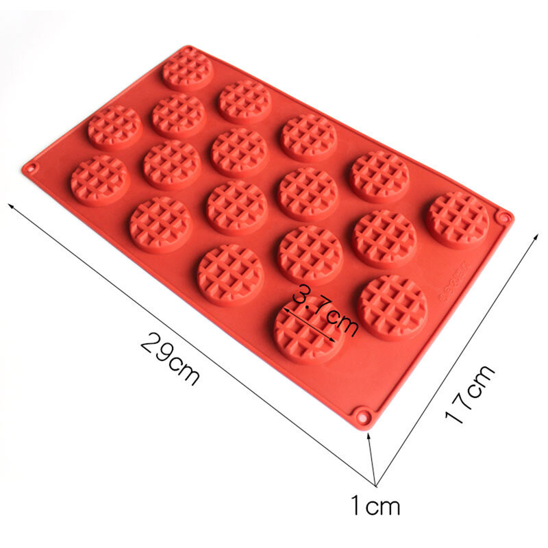 DIY Cute Round Waffle Making Mold Practical Chocolate Making Tool Aroma Candle Silicone Mold Food Grade Silicone Baking Supplies